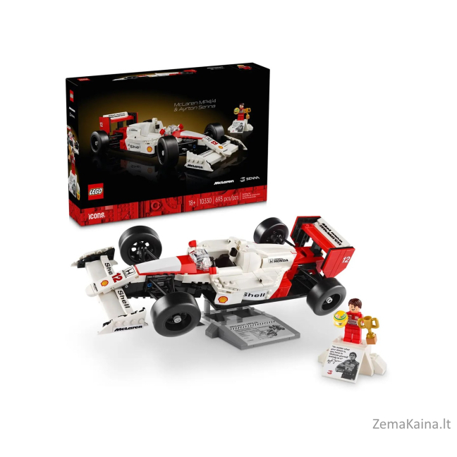 LEGO ICONS 10330 McLaren MP4/4 ir Ayrtonas Senna 7