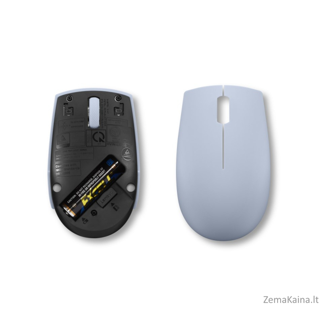Lenovo 300 Wireless Compact Maus Kabellos Optisch Blau 3 Tasten 1000 dpi kompiuterio pelė Abiems rankoms Radijo dažnio belaidė Optinis 4
