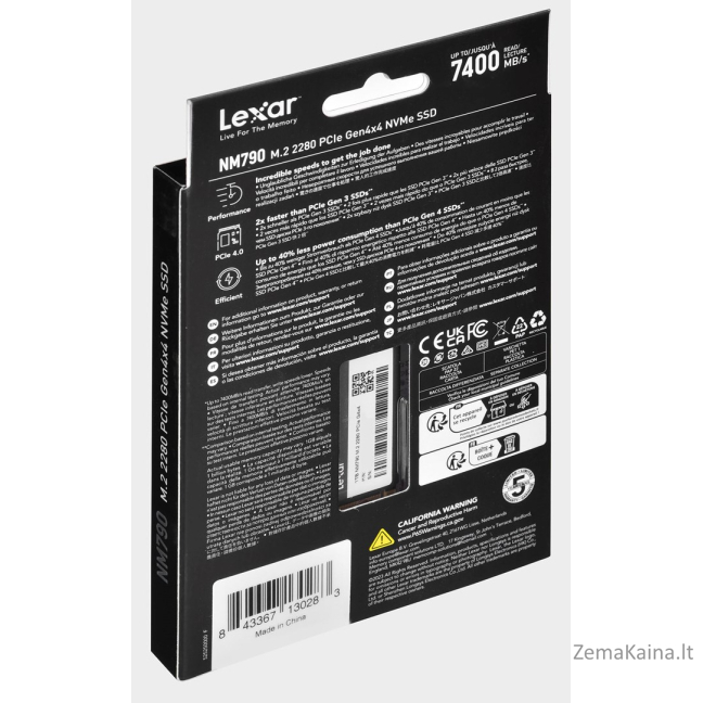 Lexar NM790 M.2 1 TB PCI Express 4.0 SLC NVMe 4