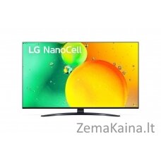 LG 43NANO763QA televizorius 109,2 cm (43") 4K Ultra HD Smart TV „Wi-Fi“ Juoda