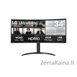 LG 34WR50QK-B computer monitor 86.4 cm (34") 3440 x 1440 pixels Wide Quad HD Black