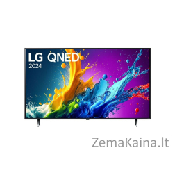 LG QNED 65QNED80T3A televizorius 165,1 cm (65") 4K Ultra HD Smart TV „Wi-Fi“ Juoda