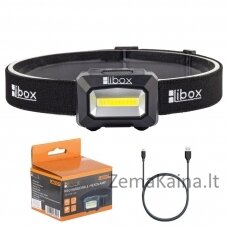 Libox LB0107 žibintuvėlis Ant galvos tvirtinamas žibintuvėlis Juoda LED