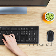 Logitech Wireless Combo MK270 klaviatūra Pelė įskaityta Radijo dažnio belaidė QWERTY Juoda, Sidabras