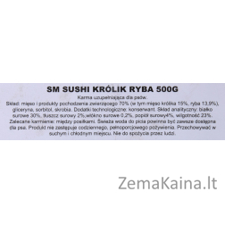 Maced sušių triušis su žuvimi - 500 g