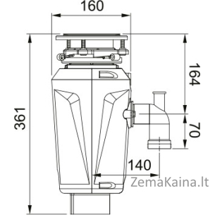 Maisto atliekų smulkintuvas Franke SLIM 50 (1/2 HP), 134.0715.098 1