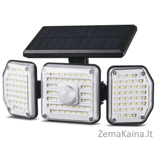 Maclean IP65 Solar LED Lamp with Motion and Dusk-to-Dawn Sensor IP65 4W 320lm 4000K Li-ion 1200 mAh 3 Operating Modes Floodlight Security Garden Entryway HQ