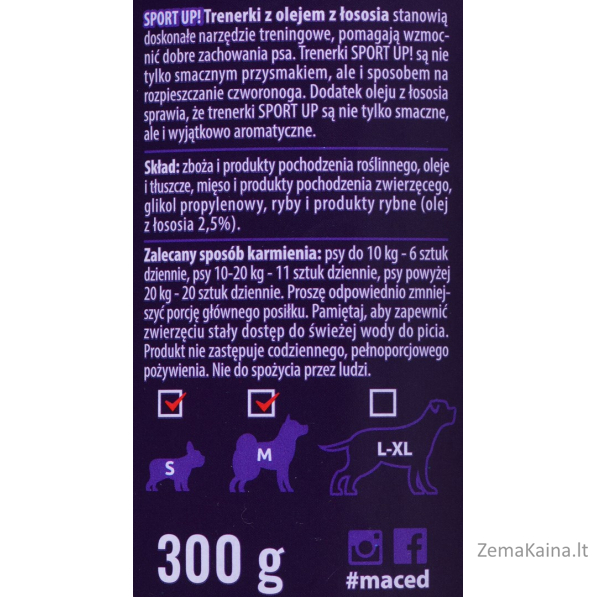 MACED  Trenerki SPORT UP z olejem z łososia 300 G 1