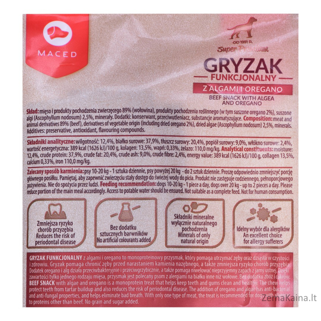 MACED Gryzak z Algami i Oregano 100 G 1