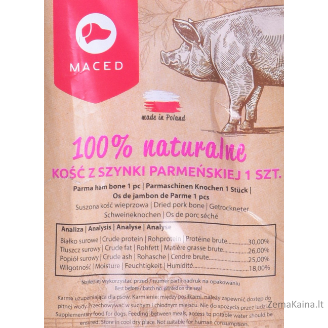 MACED Parmos kumpio kaulas šunims kramtyti - 330g 1