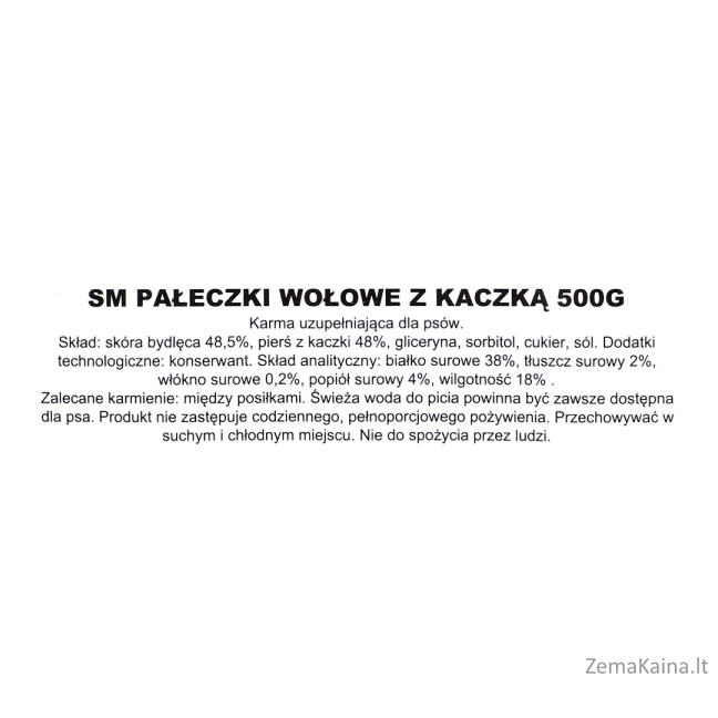 MACED Przysmak dla psa - pałeczki wołowe z kaczką 500g 1