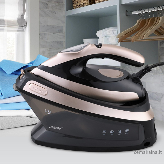 Maestro MR-320C lygintuvas su garų generatoriumi 2400 W 1,5 L Keraminis padas Juoda, Rausvai auksinė 1