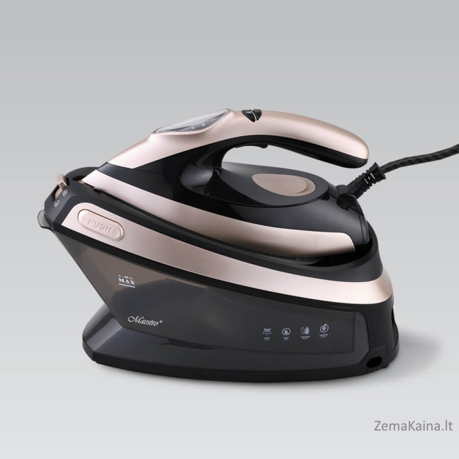 Maestro MR-320C lygintuvas su garų generatoriumi 2400 W 1,5 L Keraminis padas Juoda, Rausvai auksinė 2