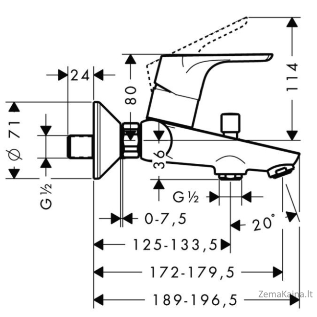 Maišytuvas voniai/dušui Hansgrohe Focus E2 31940000 1