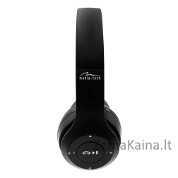 MEDIA-TECH EPSILION BT MT3591 Belaidės ausinės Bluetooth 4.2 Mikrofonas Radijas FM Juoda