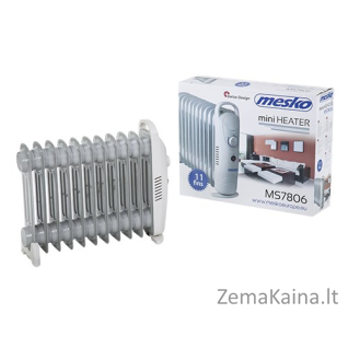 Mesko MS 7806 elektrinis patalpų šildytuvas Tepalu užpildytas elektrinis šildytuvas Vidaus Balta 1200 W