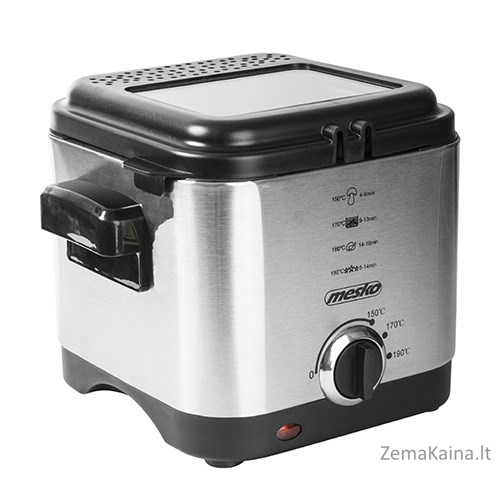 Mesko MS 4910 fryer Deep fryer 1.5 L Single Black,Satin steel Stand-alone 900 W 2