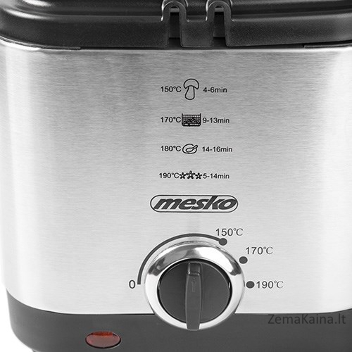 Mesko MS 4910 fryer Deep fryer 1.5 L Single Black,Satin steel Stand-alone 900 W 3