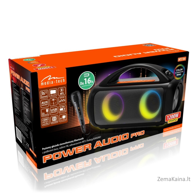 „MEDIA-TECH“ AUKŠČIAUSIOS KOKYBĖS GARSIAKALBIS BT POWER AUDIO PRO MT3184 1