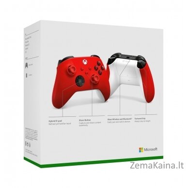 Microsoft Pulse Red Raudona Bluetooth/USB Žaidimų pultelis Analoginis / skaitmeninis Xbox, Xbox One, Xbox Series S, Xbox Series X 5