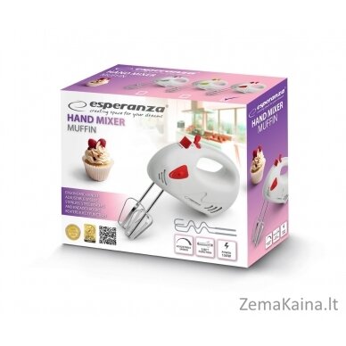 Mixer hand Esperanza Muffin EKM007R (150W; red color) 2