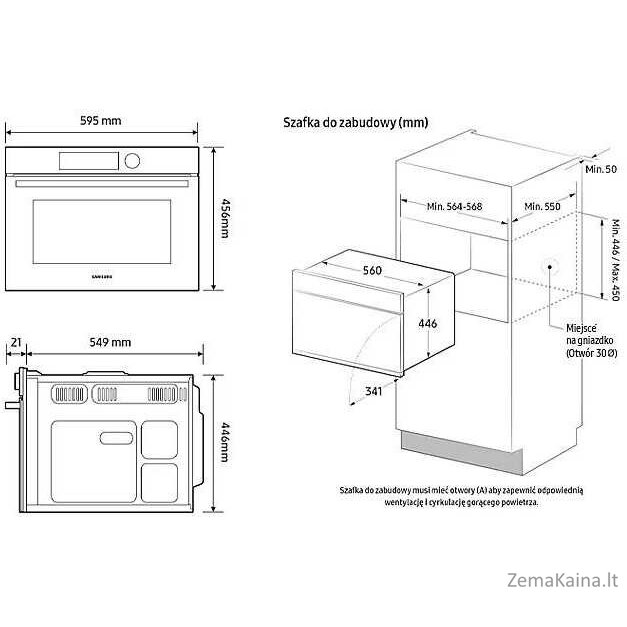 Mikrobangų krosnelė Samsung NQ5B4313GBS 3