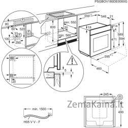 Montuojama garinė orkaitė Electrolux EOB7S31X
