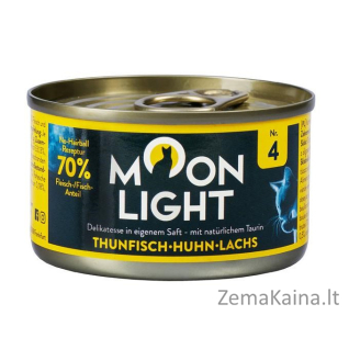 MOONLIGHT Dinner Nr 4 Tuna, chicken and salmon - šlapias kačių maistas - 80g