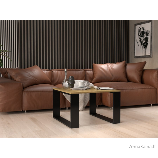MODERN MINI stalas 67x67x40 cm Artisan ąžuolas/Juoda 3
