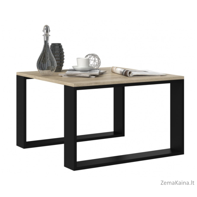 MODERN MINI stalas 67x67x40 cm Sonomos ąžuolas/Juoda 1