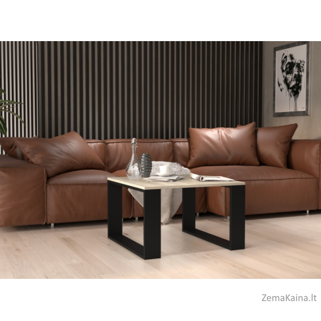 MODERN MINI stalas 67x67x40 cm Sonomos ąžuolas/Juoda 3