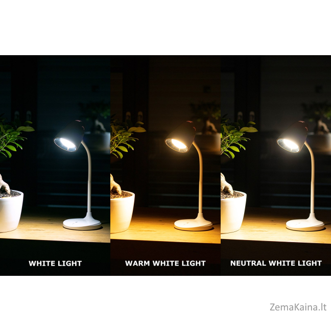 Montis Wielofunkcyjna akumulatorowa lampka biurkowa LED MT044 table lamp 3 W White 6