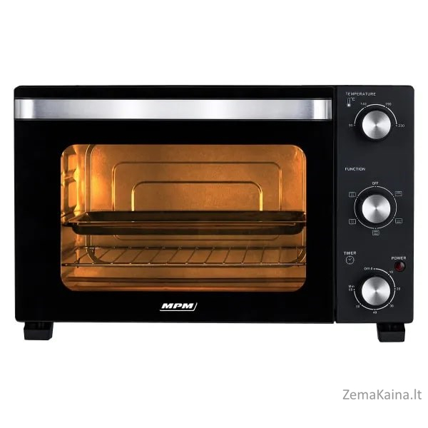 MPM MPE-14/T - elektrinė orkaitė su termocirkuliacijos sistema, juoda 1