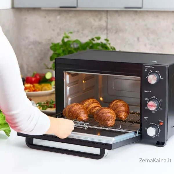 MPM MPE-14/T - elektrinė orkaitė su termocirkuliacijos sistema, juoda 10