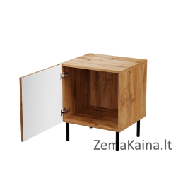 Naktinis staliukas 2 vnt. JUNGLE 53,5x40,5x44 ąžuolinis votas + juodos kojos