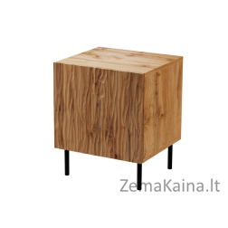 Naktinis staliukas 2 vnt. JUNGLE 53,5x40,5x44 ąžuolinis votas + juodos kojos