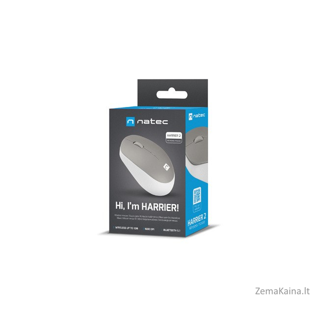NATEC BELAIDĖ PELĖ HARRIER 2 1600DPI BT 5.1 5