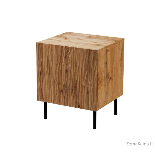 Naktinis staliukas 2 vnt. JUNGLE 53,5x40,5x44 ąžuolinis votas + juodos kojos