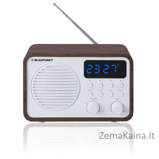 Nešiojamas radijo imtuvas su "Bluetooth" ir USB BLAUPUNKT PP7BT, spalva: ruda medžio/balta