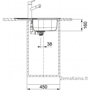 Nerūdijančio plieno plautuvė Franke SKN 611-63, 101.0605.605 1