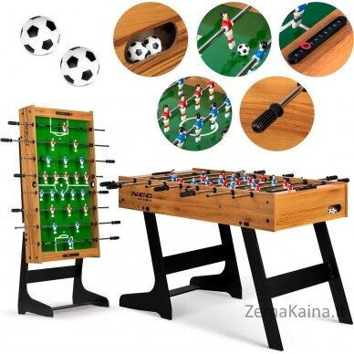 Neosport futbolo stalas 121 x 61 x 80 cm NS-803 medinis