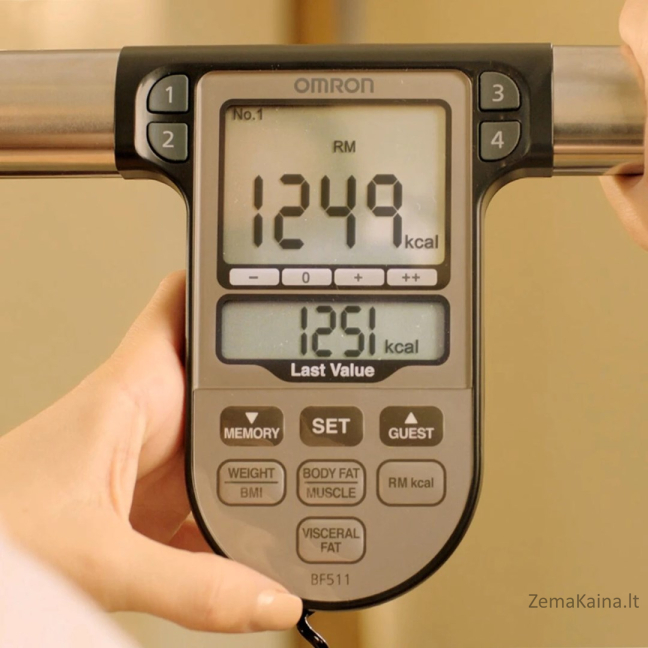 Omron BF511 Kvadratas Mėlyna Elektroninės vonios svarstyklės 3