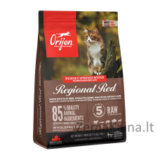 Orijen Regional Red sausas kačių maistas Jautiena, Ėriena, Kiauliena 1,8 g