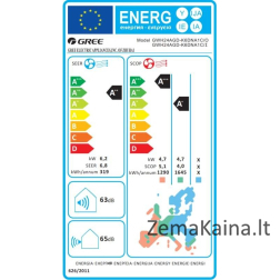 Oro kondicionierius Gree Pular 6.2/6.5kW, W1GRE-GWH24AGD-K6DNA1C/I(O)-KOM (su Wifi)