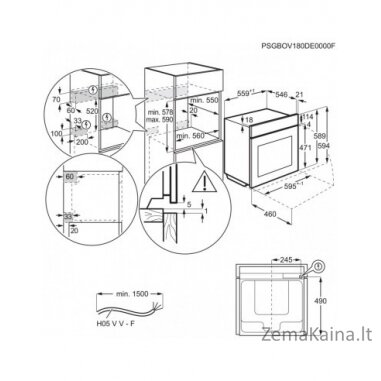 Orkaitė AEG BPE748380B 3