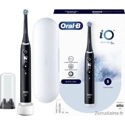 „Oral-B“ šepetėlio magnetinis šepetėlis IO 6 serija juoda