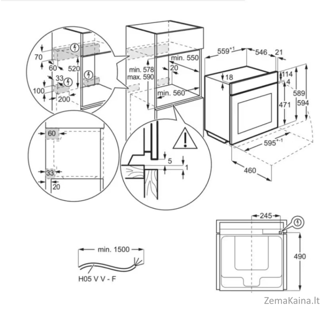 Orkaitė Electrolux KOBBS39X 5