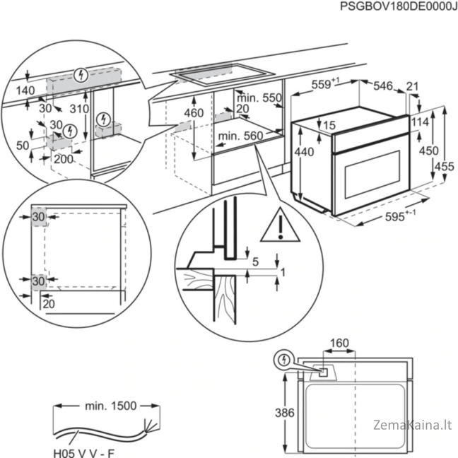 Orkaitė Electrolux KVLAE00WT 1