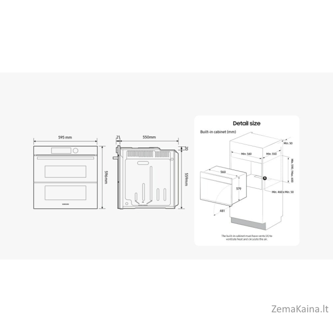 orkaitė Samsung NV7B4345VAK/U2 6