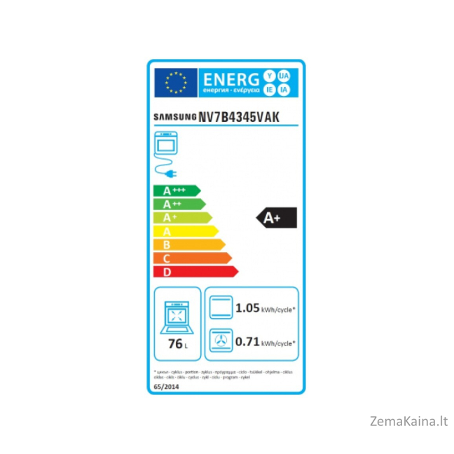 orkaitė Samsung NV7B4345VAK/U2 7